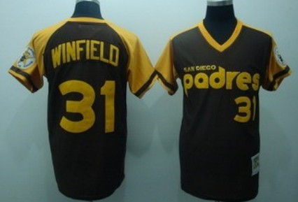 San Diego Padres #31 Dave Winfield 1978 Brown Throwback Jersey  San Diego Padres #31 Dave Winfield 1978 Brown Throwback Jersey