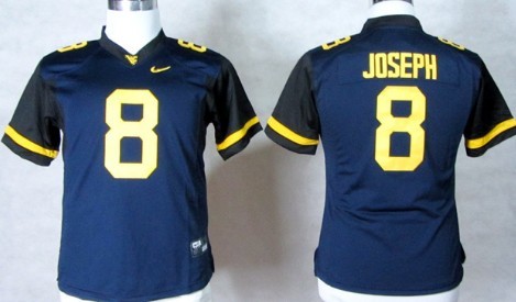 West Virginia Mountaineers #8 Karl Joseph 2013 Navy Blue Womens Jersey  West Virginia Mountaineers #8 Karl Joseph 2013 Navy Blue Womens Jersey