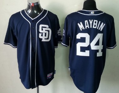 San Diego Padres #24 Cameron Maybin Navy Blue Jersey San Diego Padres #24 Cameron Maybin Navy Blue Jersey