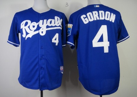 Kansas City Royals #4 Alex Gordon Navy Blue Jersey Kansas City Royals #4 Alex Gordon Navy Blue Jersey