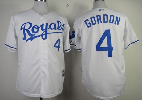 Kansas City Royals #4 Alex Gordon White Jersey Kansas City Royals #4 Alex Gordon White Jersey