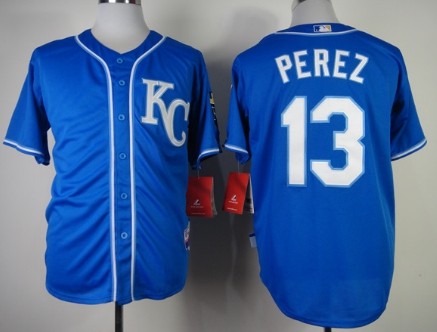 Kansas City Royals #13 Salvador Perez 2014 Blue Jersey  Kansas City Royals #13 Salvador Perez 2014 Blue Jersey
