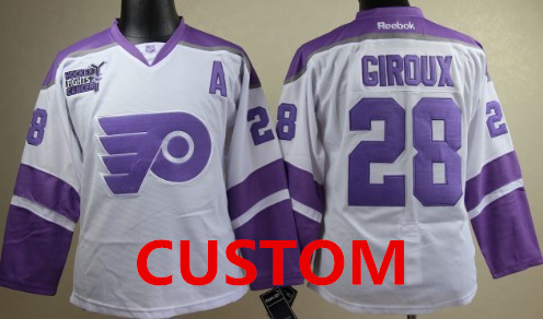 Philadelphia Flyers Custom White Womens Fights Cancer Jersey Philadelphia Flyers Custom White Womens Fights Cancer Jersey
