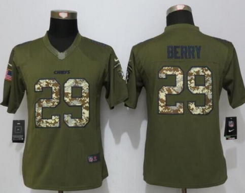 Women's Kansas City Chiefs #29 Eric Berry Green Salute to Service NFL Nike Limited Jersey Women's Kansas City Chiefs #29 Eric Berry Green Salute to Service NFL Nike Limited Jersey