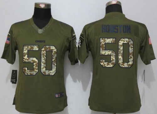 Women's Kansas City Chiefs #50 Justin Houston Green Salute to Service NFL Nike Limited Jersey Women's Kansas City Chiefs #50 Justin Houston Green Salute to Service NFL Nike Limited Jersey
