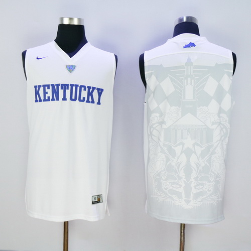 Men's Kentucky Wildcats Blank White 2016 College Basketball Swingman Jersey Men's Kentucky Wildcats Blank White 2016 College Basketball Swingman Jersey