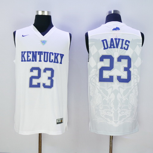 Men's Kentucky Wildcats #23 Anthony Davis White 2016 College Basketball Swingman Jersey Men's Kentucky Wildcats #23 Anthony Davis White 2016 College Basketball Swingman Jersey