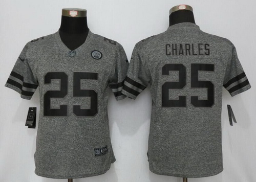 Women's Kansas City Chiefs #25 Jamaal Charles Gray Gridiron Stitched NFL Nike Limited Jersey Women's Kansas City Chiefs #25 Jamaal Charles Gray Gridiron Stitched NFL Nike Limited Jersey