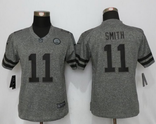 Women's Kansas City Chiefs #11 Alex Smith Gray Gridiron Stitched NFL Nike Limited Jersey Women's Kansas City Chiefs #11 Alex Smith Gray Gridiron Stitched NFL Nike Limited Jersey