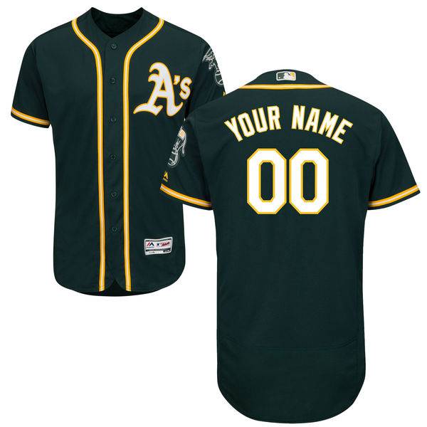 Mens Oakland Athletics Green Customized Flexbase Majestic MLB Collection Jersey Mens Oakland Athletics Green Customized Flexbase Majestic MLB Collection Jersey