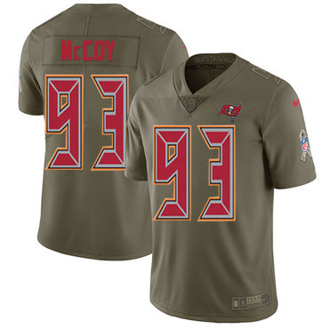 Nike Tampa Bay Buccaneers #93 Gerald McCoy Olive Men's Stitched NFL Limited 2017 Salute to Service Jersey Nike Tampa Bay Buccaneers #93 Gerald McCoy Olive Men's Stitched NFL Limited 2017 Salute to Service Jersey