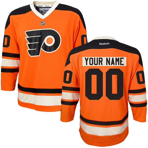 Youth Philadelphia Flyers Orange Alternate Custom Stitched NHL Reebok Hockey Jersey Youth Philadelphia Flyers Orange Alternate Custom Stitched NHL Reebok Hockey Jersey