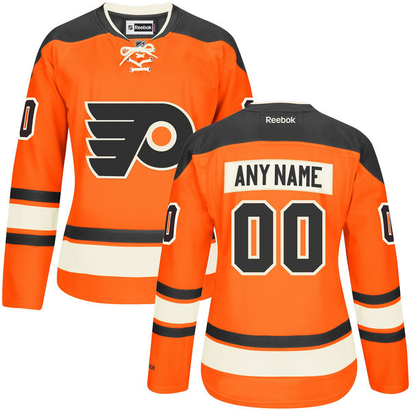 Women's Philadelphia Flyers Orange Alternate Custom Stitched NHL Reebok Hockey Jersey Women's Philadelphia Flyers Orange Alternate Custom Stitched NHL Reebok Hockey Jersey