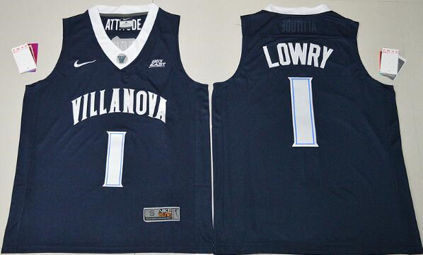 Men's Villanova Wildcats #1 Kyle Lowry Navy Blue College Basketball Stitched Nike Swingman Jersey Men's Villanova Wildcats #1 Kyle Lowry Navy Blue College Basketball Stitched Nike Swingman Jersey