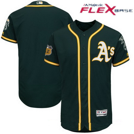 Men's Oakland Athletics Majestic Green 2017 Spring Training Authentic Flex Base Stitched MLB Custom Jersey Men's Oakland Athletics Majestic Green 2017 Spring Training Authentic Flex Base Stitched MLB Custom Jersey