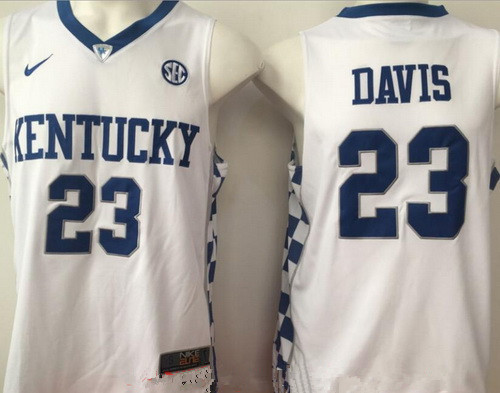 Men's Kentucky Wildcats #23 Anthony Davis White College Basketball 2017 Nike Swingman Stitched NCAA Jersey Men's Kentucky Wildcats #23 Anthony Davis White College Basketball 2017 Nike Swingman Stitched NCAA Jersey