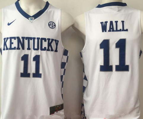 Men's Kentucky Wildcats #11 John Wall White College Basketball 2017 Nike Swingman Stitched NCAA Jersey Men's Kentucky Wildcats #11 John Wall White College Basketball 2017 Nike Swingman Stitched NCAA Jersey