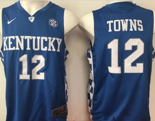 Men's Kentucky Wildcats #12 Karl-Anthony Towns Royal Blue College Basketball 2017 Nike Swingman Stitched NCAA Jersey Men's Kentucky Wildcats #12 Karl-Anthony Towns Royal Blue College Basketball 2017 Nike Swingman Stitched NCAA Jersey