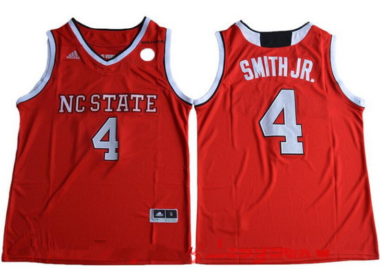 Men's NC State Wolfpack #4 Dennis Smith Jr. Red College Basketball 2017 adidas Swingman Stitched NCAA Jersey Men's NC State Wolfpack #4 Dennis Smith Jr. Red College Basketball 2017 adidas Swingman Stitched NCAA Jersey