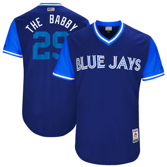 Men's Toronto Blue Jays Devon Travis The Babby Royal 2017 Players Weekend Authentic Jersey