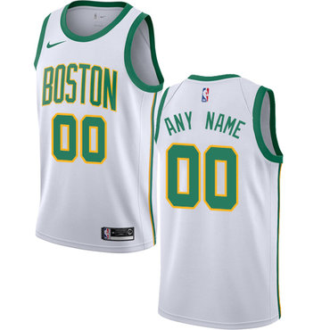 Men's Customized Boston Celtics Swingman White Nike NBA City Edition Jersey Men's Customized Boston Celtics Swingman White Nike NBA City Edition Jersey