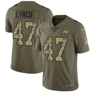 Nike Buccaneers #47 John Lynch Olive Camo Men's Stitched NFL Limited 2017 Salute To Service Jersey Nike Buccaneers #47 John Lynch Olive Camo Men's Stitched NFL Limited 2017 Salute To Service Jersey