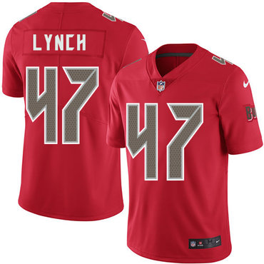 Nike Buccaneers #47 John Lynch Red Men's Stitched NFL Limited Rush Jersey Nike Buccaneers #47 John Lynch Red Men's Stitched NFL Limited Rush Jersey