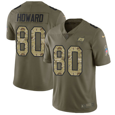Nike Buccaneers #80 O. J. Howard Olive Camo Men's Stitched NFL Limited 2017 Salute To Service Jersey Nike Buccaneers #80 O. J. Howard Olive Camo Men's Stitched NFL Limited 2017 Salute To Service Jersey