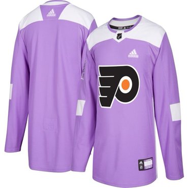 Men's Philadelphia Flyers Purple Pink Custom Adidas Hockey Fights Cancer Practice Jersey Men's Philadelphia Flyers Purple Pink Custom Adidas Hockey Fights Cancer Practice Jersey