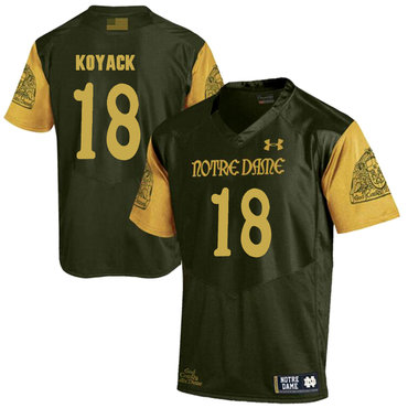 Notre Dame Fighting Irish 18 Ben Koyack Olive Green College Football Jersey Notre Dame Fighting Irish 18 Ben Koyack Olive Green College Football Jersey