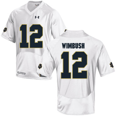Notre Dame Fighting Irish 12 Brandon Wimbush White College Football Jersey Notre Dame Fighting Irish 12 Brandon Wimbush White College Football Jersey