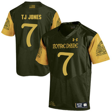 Notre Dame Fighting Irish 7 TJ Jones Olive Green College Football Jersey Notre Dame Fighting Irish 7 TJ Jones Olive Green College Football Jersey