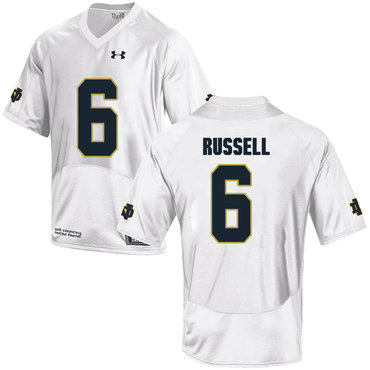 Notre Dame Fighting Irish 6 KeiVarae Russell White College Football Jersey Notre Dame Fighting Irish 6 KeiVarae Russell White College Football Jersey