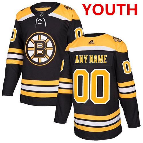 Youth Adidas Boston Bruins Customized Authentic Black Home NHL Jersey Youth Adidas Boston Bruins Customized Authentic Black Home NHL Jersey