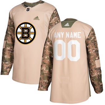 Men's Boston Bruins Camo Adidas Veterans Day Custom Practice Jersey Men's Boston Bruins Camo Adidas Veterans Day Custom Practice Jersey