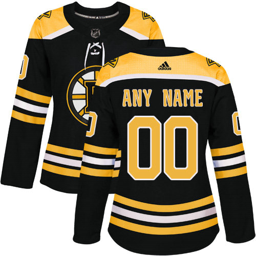 Women's Adidas Boston Bruins Customized Authentic Black Home NHL Jersey Women's Adidas Boston Bruins Customized Authentic Black Home NHL Jersey