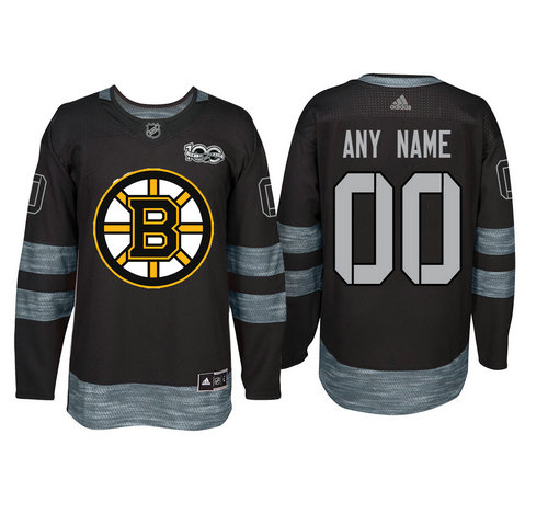 Adidas Boston Bruins Black 1917-2017 100th Anniversary Stitched NHL Custom Jersey Adidas Boston Bruins Black 1917-2017 100th Anniversary Stitched NHL Custom Jersey