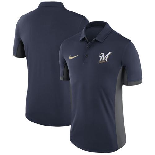 Men's Milwaukee Brewers Nike Navy Franchise Polo Men's Milwaukee Brewers Nike Navy Franchise Polo