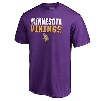Men's Minnesota Vikings NFL Pro Line Purple Iconic Collection Fade Out T-Shirt