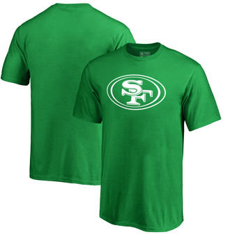 San Francisco 49ers NFL Pro Line Patrick's Day White Logo T-Shirt Kelly Green