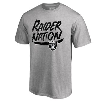 Men's Oakland Raiders NFL Pro Line Heather Gray Hometown Collection Big & Tall T-Shirt