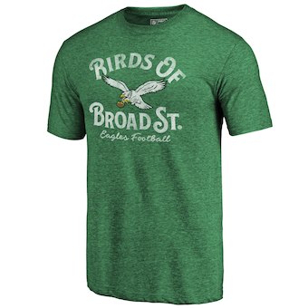 Men's Philadelphia Eagles NFL Pro Line Heathered Green Hometown Collection Tri-Blend T-Shirt