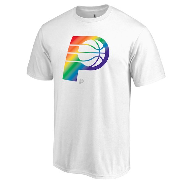 Men's Indiana Pacers White Team Pride V-Neck T-Shirt