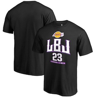 Men's Los Angeles Lakers LeBron James Black LBJ T-Shirt