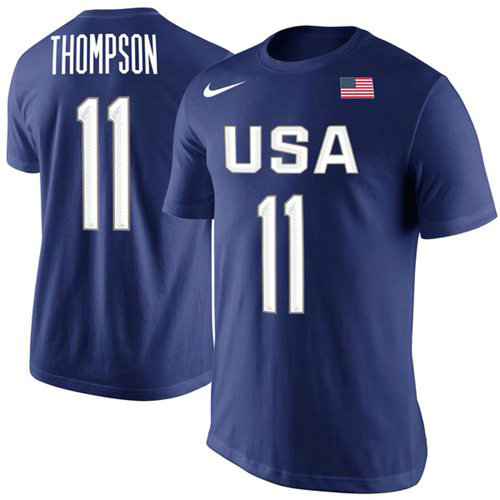 Team USA 11 Klay Thompson Basketball Nike Rio Replica Name & Number T-Shirt Royal Team USA 11 Klay Thompson Basketball Nike Rio Replica Name & Number T-Shirt Royal