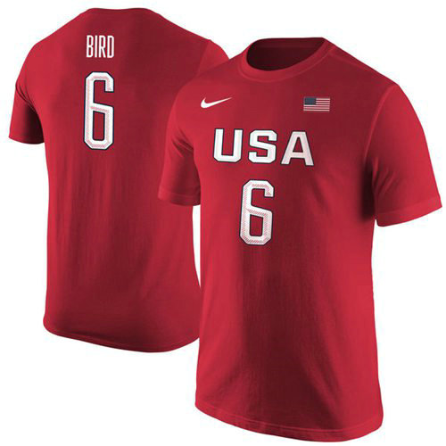 Team USA 6 Sue Bird Basketball Nike Name & Number T-Shirt Red Team USA 6 Sue Bird Basketball Nike Name & Number T-Shirt Red