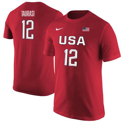 Team USA 12 Diana Taurasi Basketball Nike Name & Number T-Shirt Red Team USA 12 Diana Taurasi Basketball Nike Name & Number T-Shirt Red
