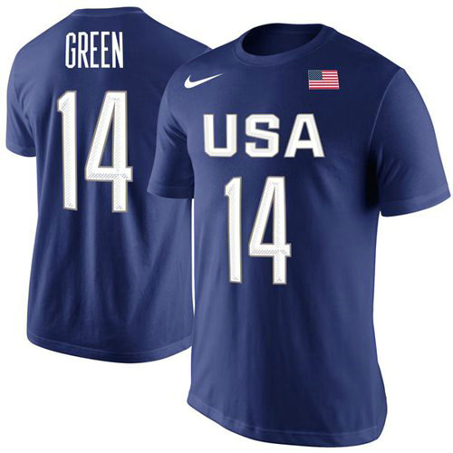 Team USA 14 Draymond Green Basketball Nike Rio Replica Name & Number T-Shirt Royal Team USA 14 Draymond Green Basketball Nike Rio Replica Name & Number T-Shirt Royal