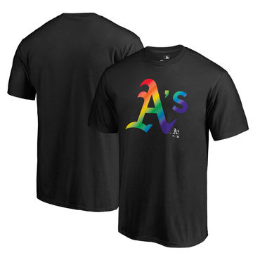 Men's Oakland Athletics Pride Black T Shirt