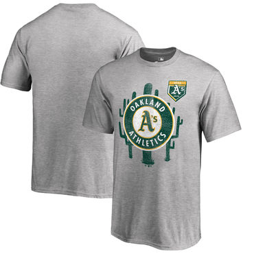 Oakland Athletics 2018 MLB Spring Training Vintage T Shirt Heather Gray